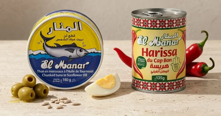 boite de thon en morceaux et harissa el manar